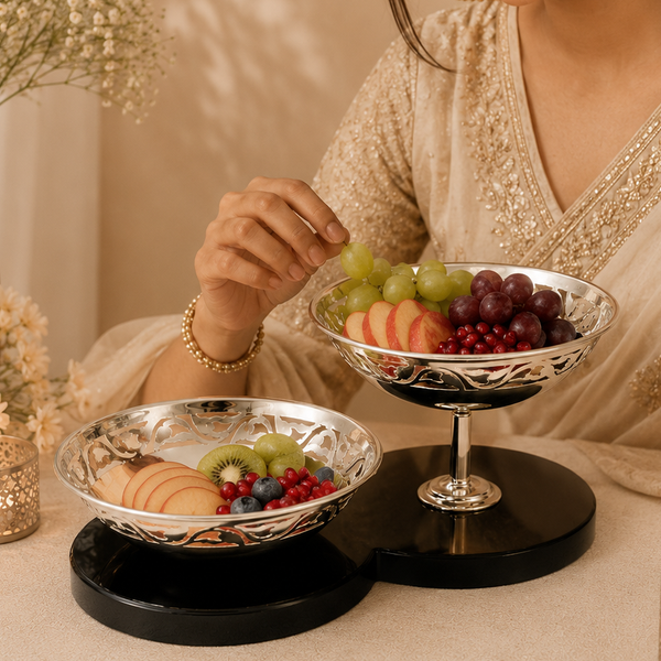 Graceful Serving Silver Bowl