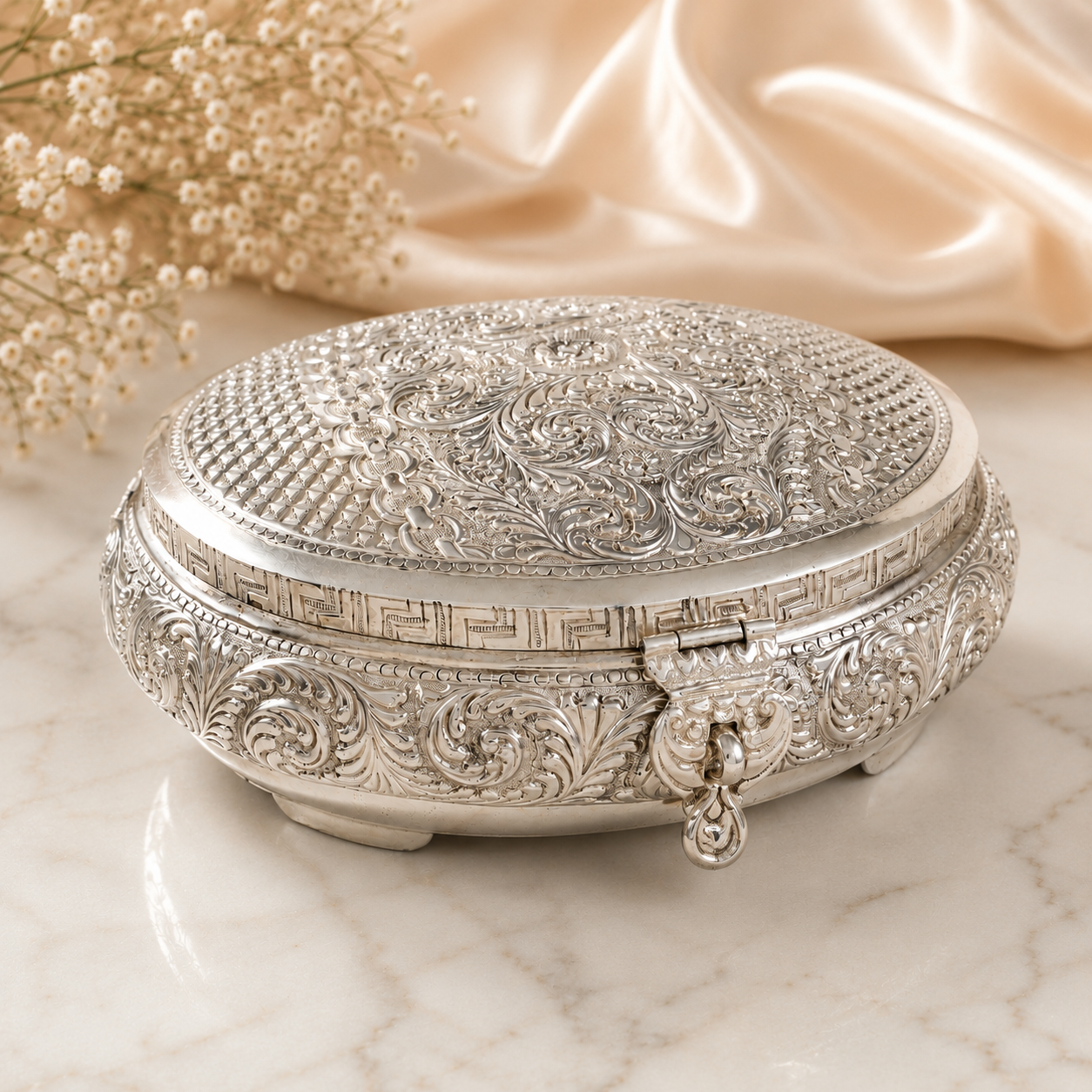 Regal Ornament Silver Box