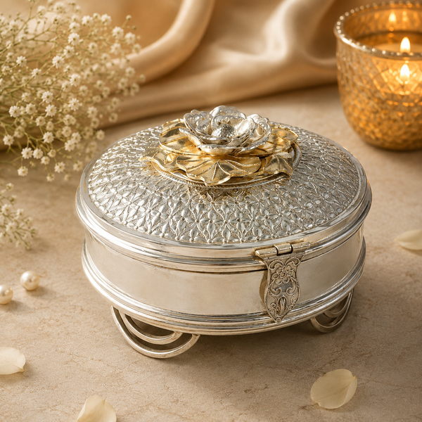 Royal Lotus Casket Silver Box