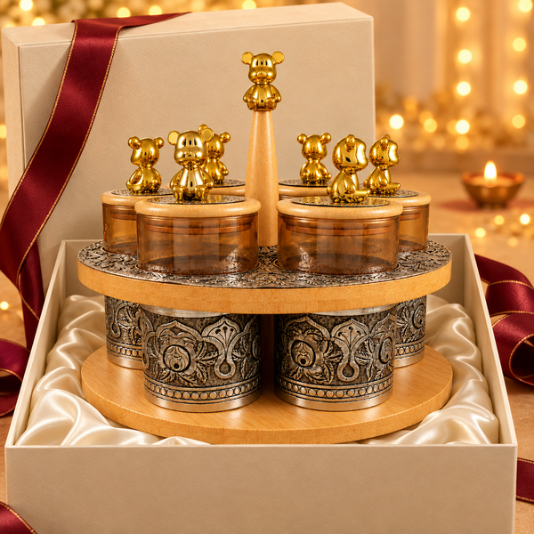 Divine Festive Silver Dryfruit  Stand