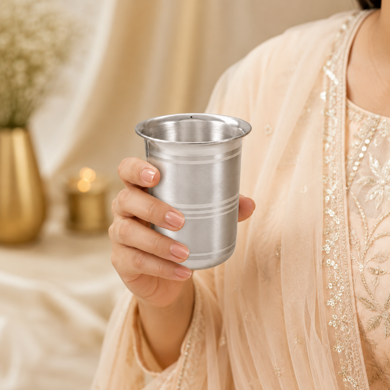 Minimal Silver Glass
