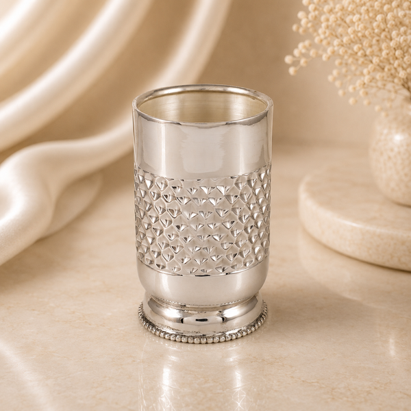 Luxury Facet Silver Glass