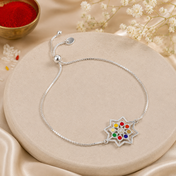 Navrang Star Silver Rakhi