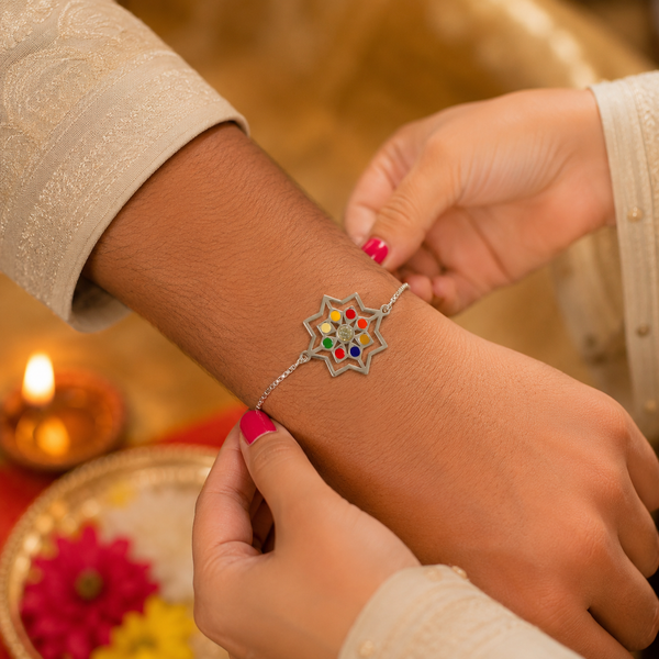 Navrang Star Silver Rakhi