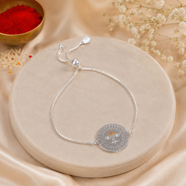 Surya Tilak Silver Rakhi
