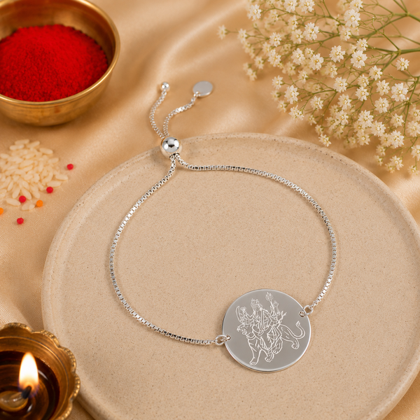 Maa Durga Silver Rakhi
