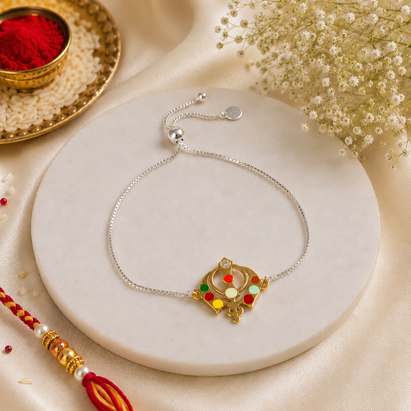 Divine Khanda Silver Rakhi