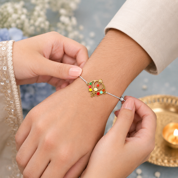 Divine Khanda Silver Rakhi