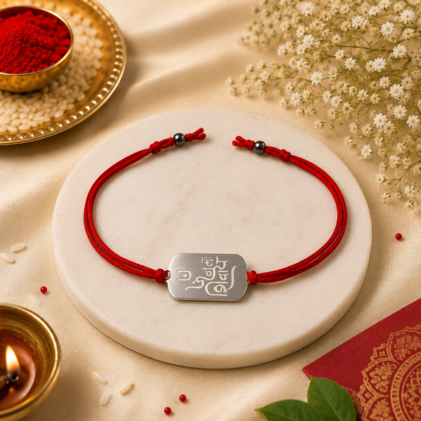 Divine Faith Silver Rakhi
