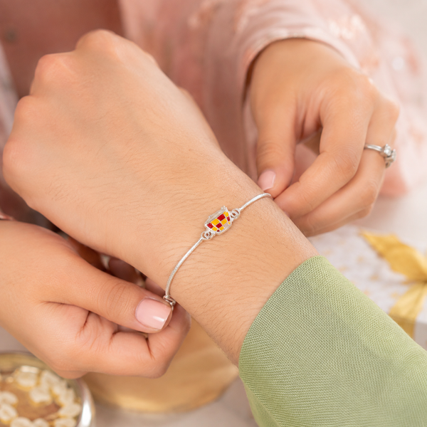 Damru Divine Silver Rakhi