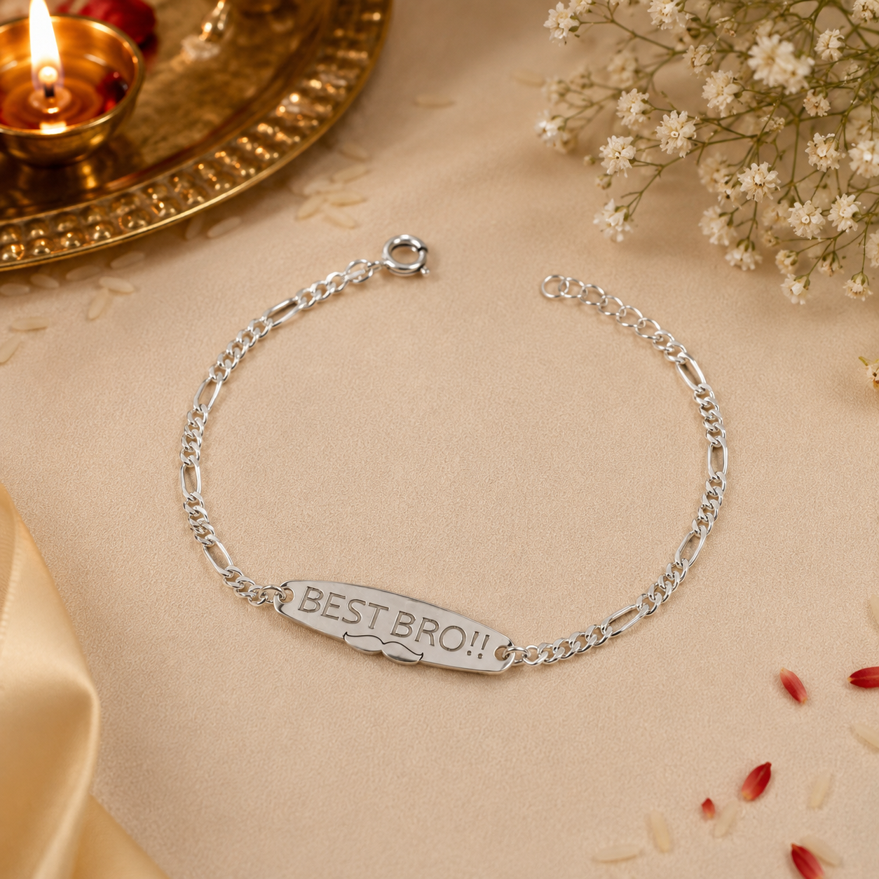 Best Bro Bond Silver Rakhi