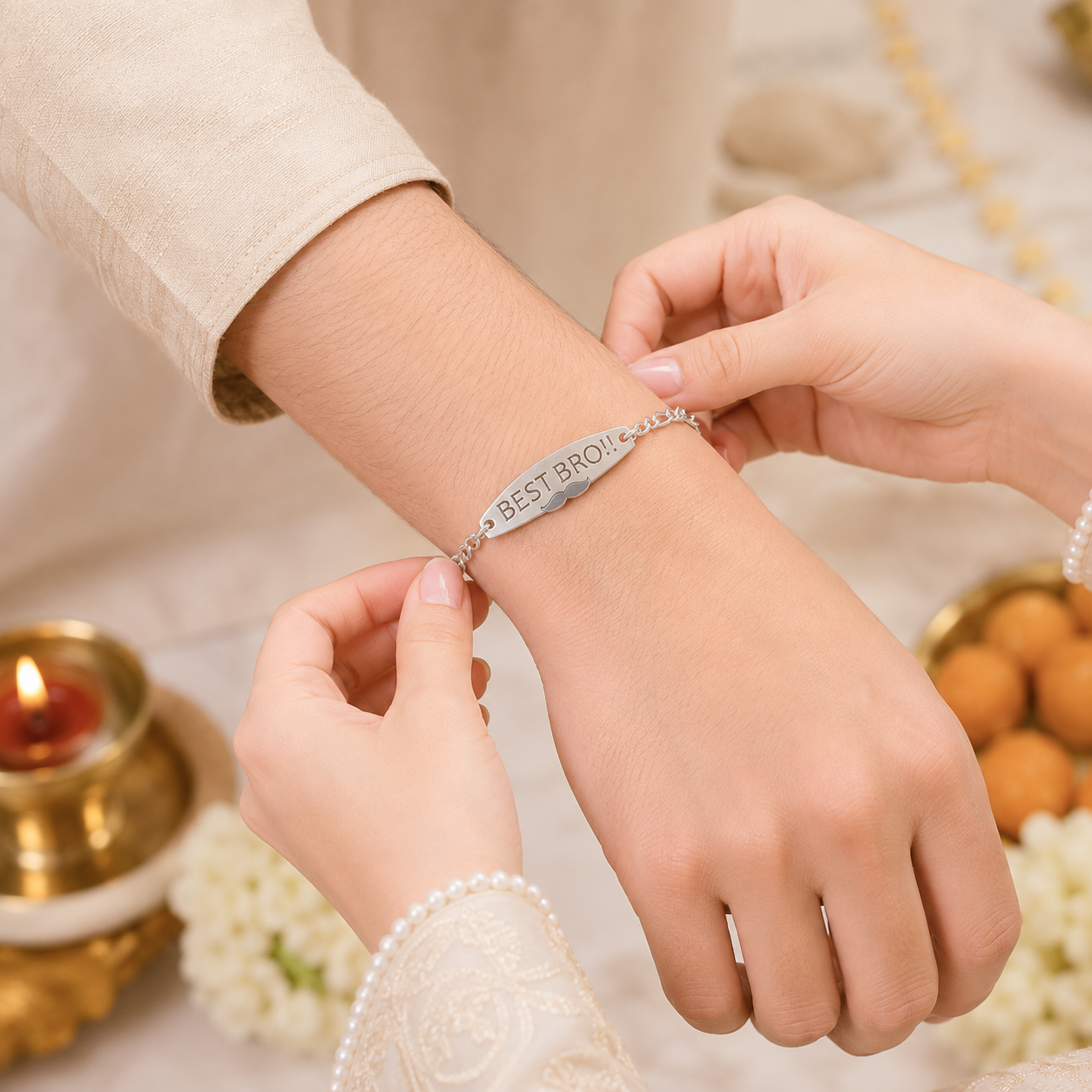 Best Bro Bond Silver Rakhi
