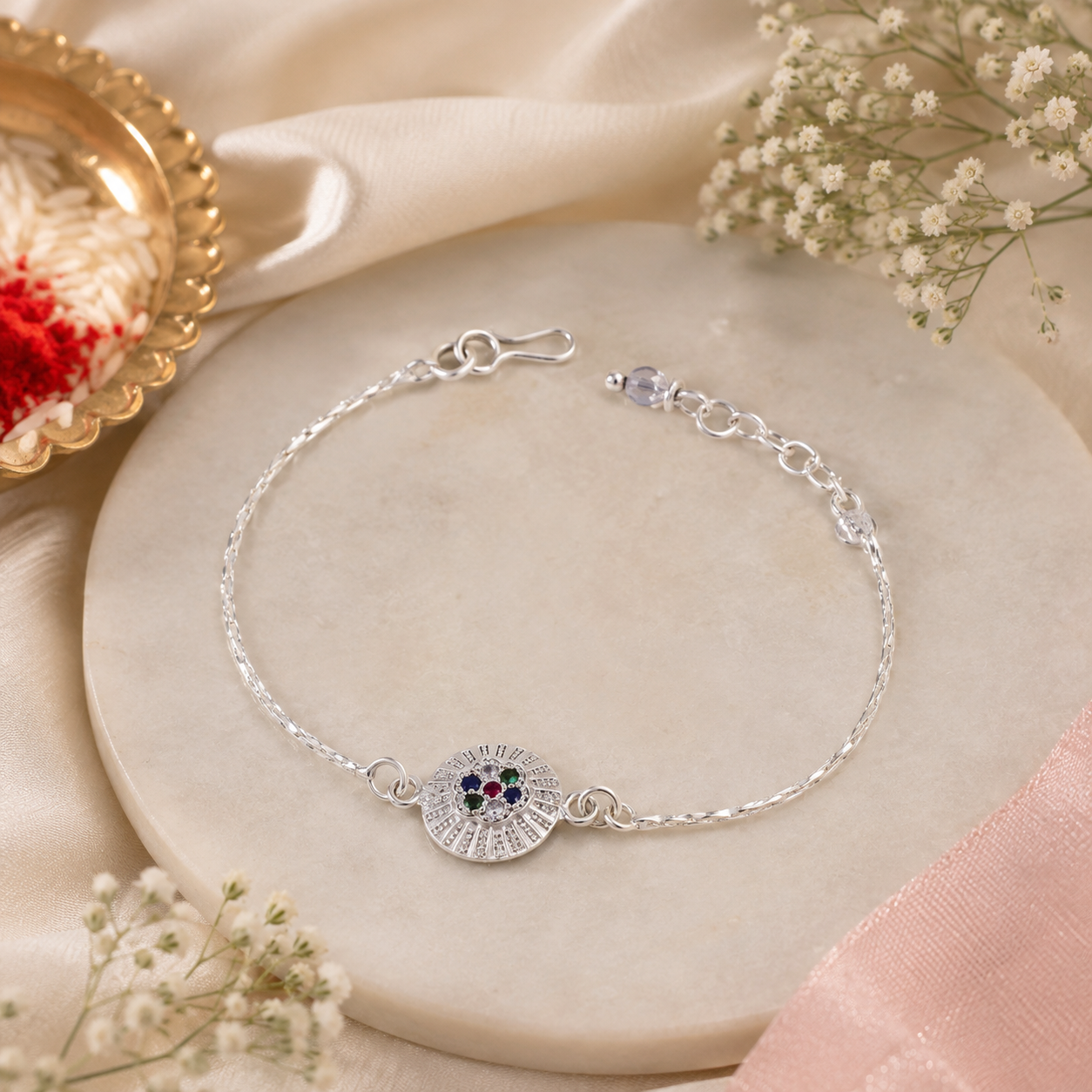 Aura Guard Bracelet Silver Rakhi
