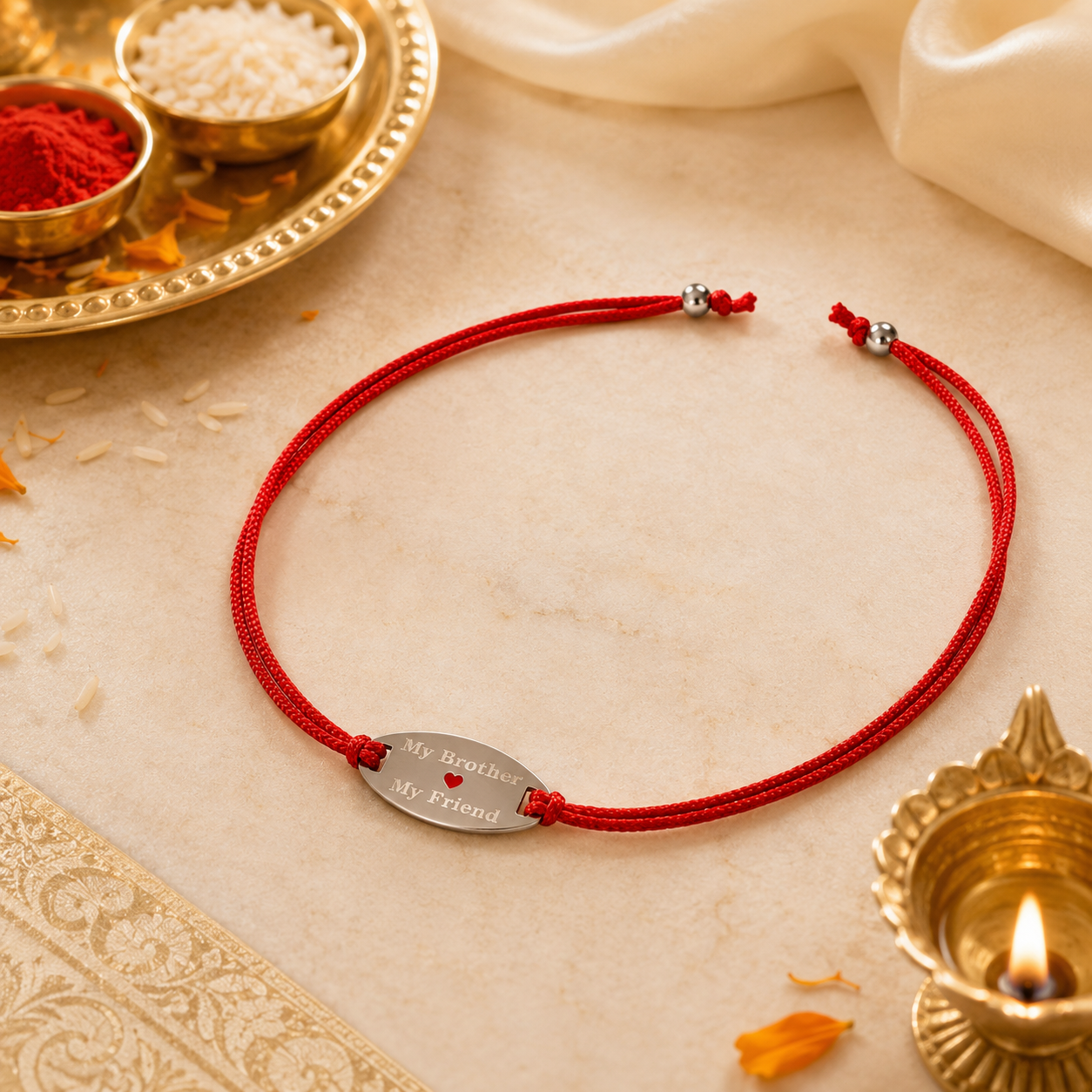 Brother & Best Friend Silver Rakhi