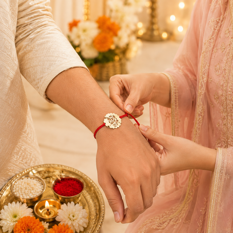 Shree Vighnaharta Silver Rakhi