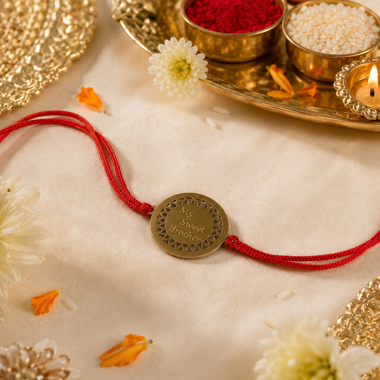 Brother's Promise Silver Rakhi