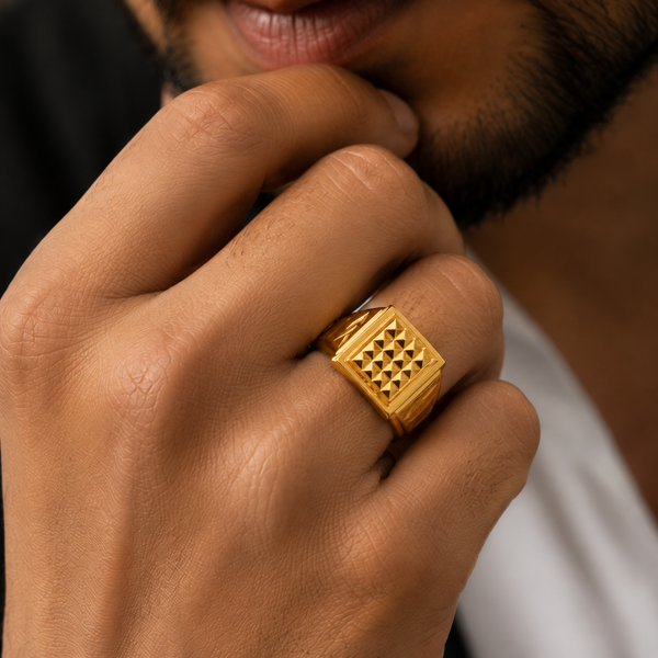 Vivaan Legacy Gold Ring For Him