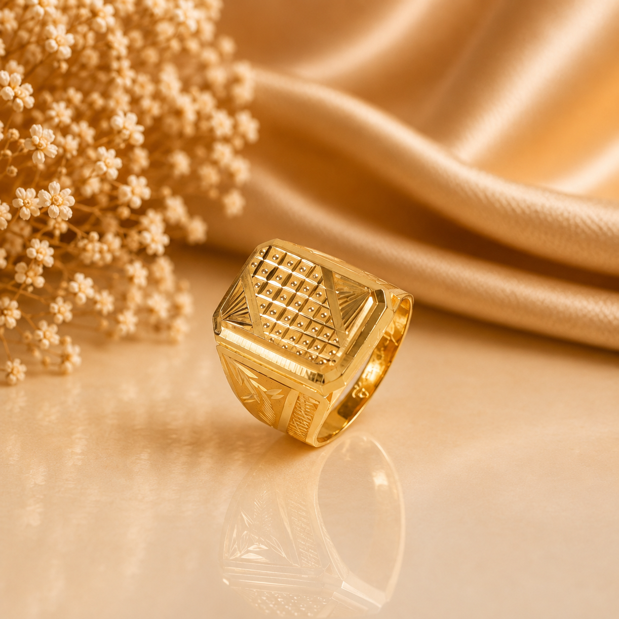 Royal Mosaic Gold Ring For Him