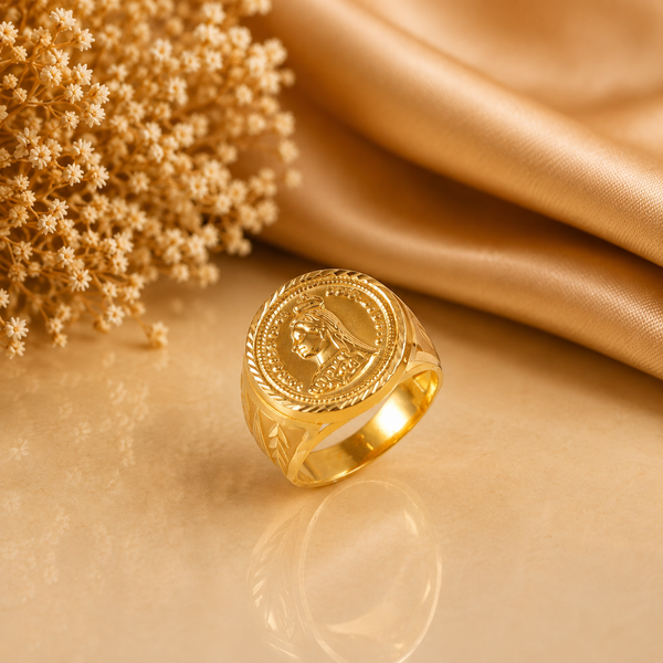 Sovereign Queen Gold Ring For Him