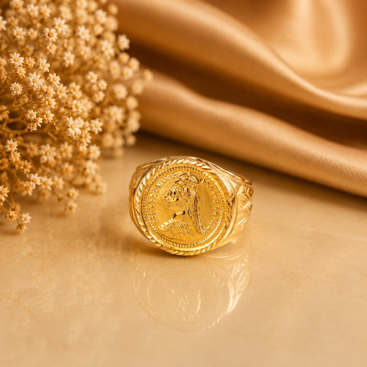Sovereign Queen Gold Ring For Him