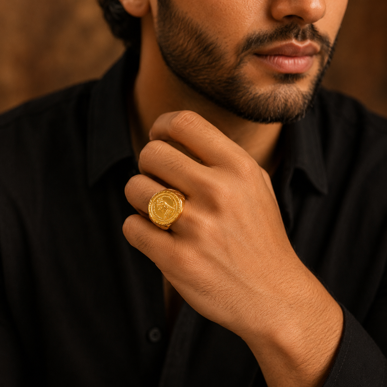 Sovereign Queen Gold Ring For Him