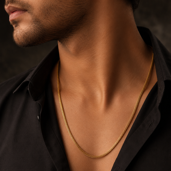 Ehan Luxe Mesh Gold Chain For Him