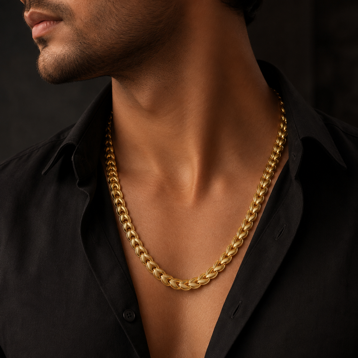 Zian Regal Rope Gold Chain For Him