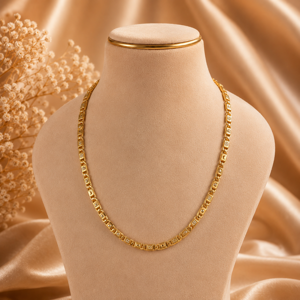 Moksh Box Link Gold Chain For Him