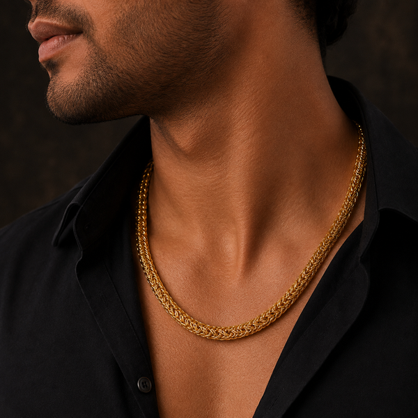 Devansh Imperial Mesh Gold Chain For Him