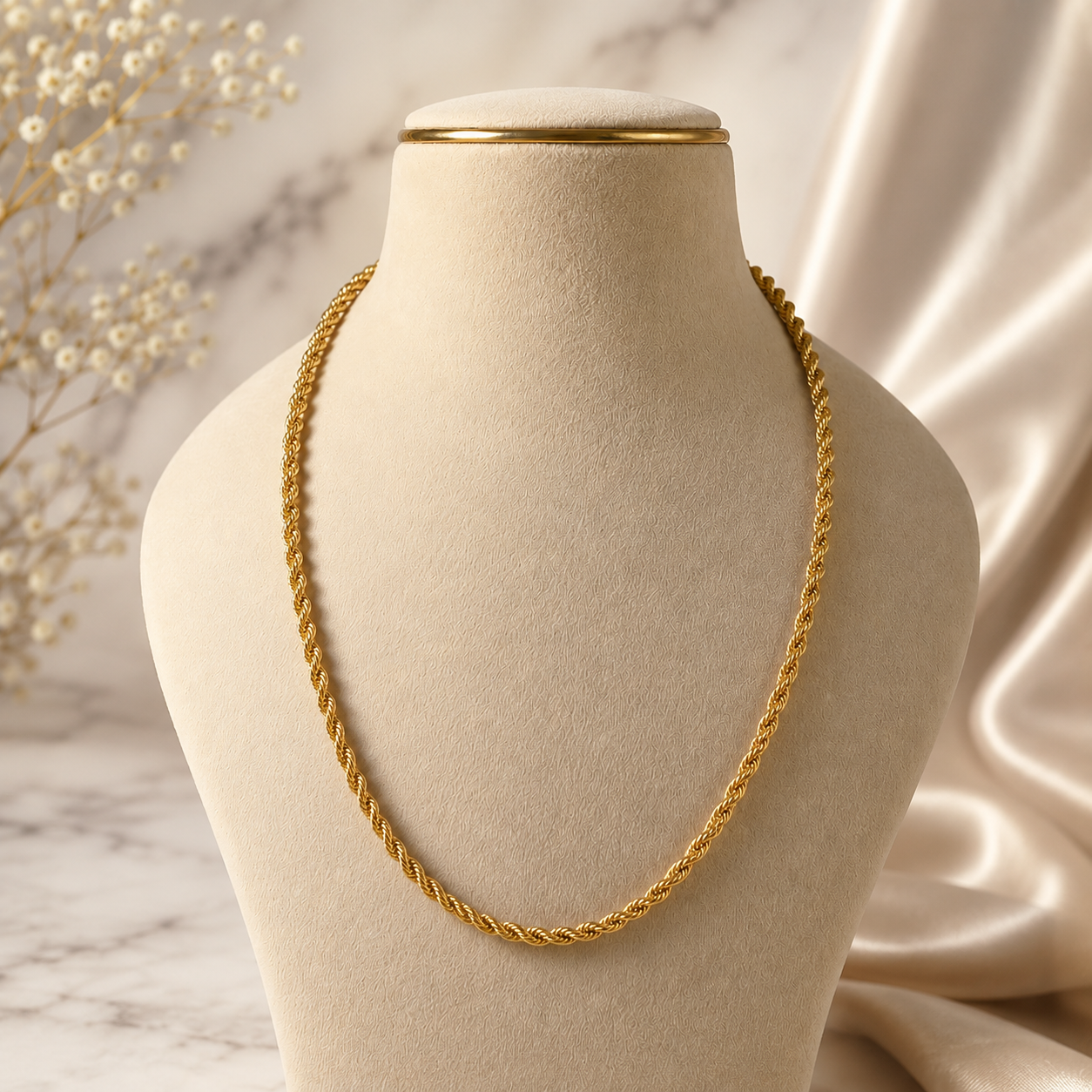 Royal Twist Gold Chain For Him