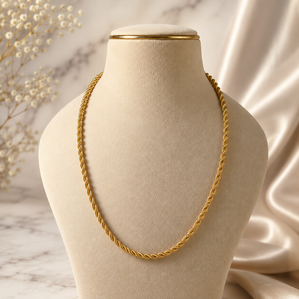 Royal Twist Gold Chain For Him