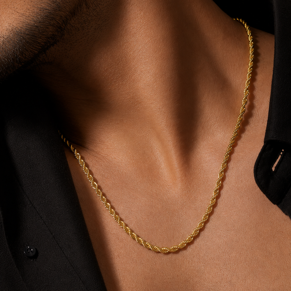 Royal Twist Gold Chain For Him
