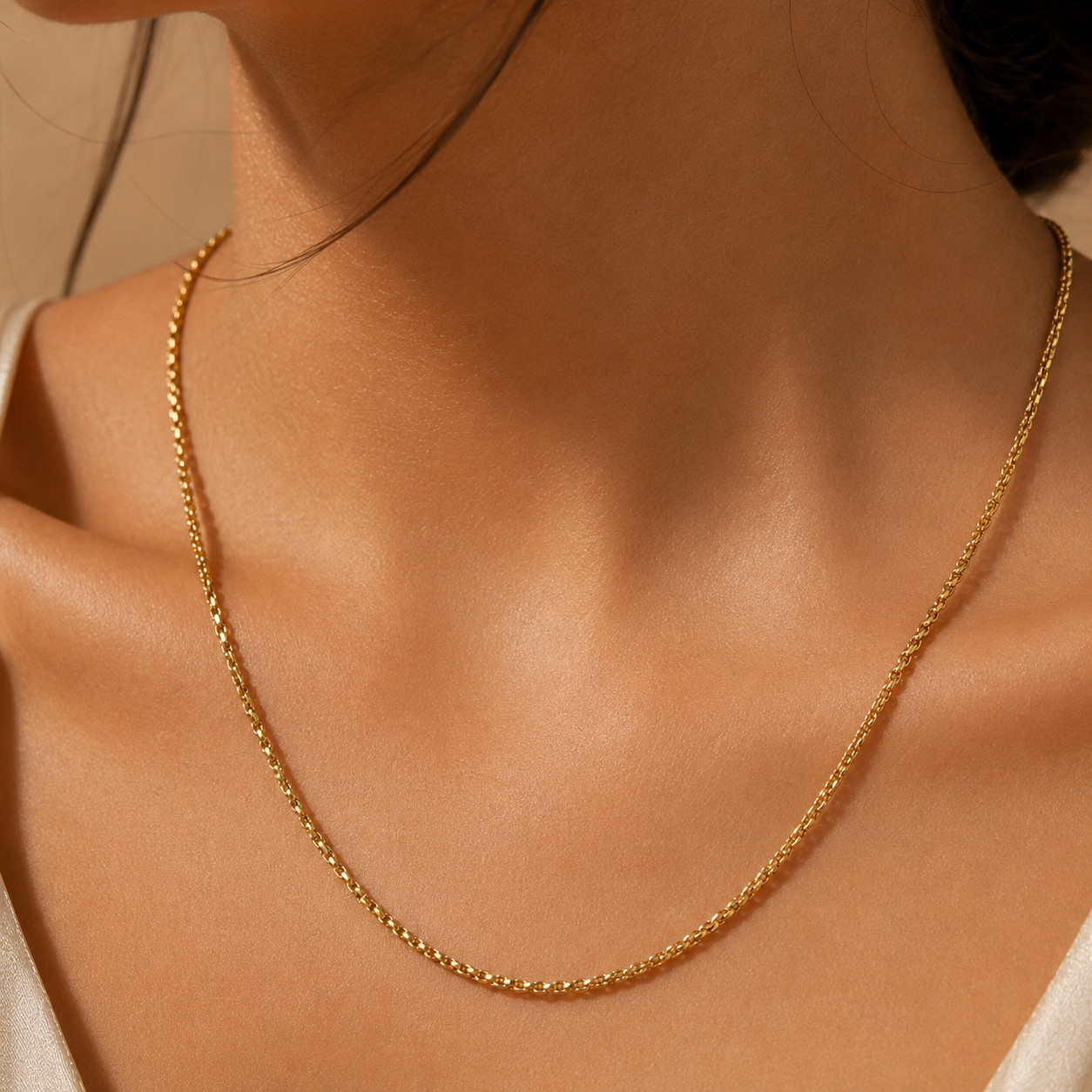 Diya Radiant Mesh Gold Chain