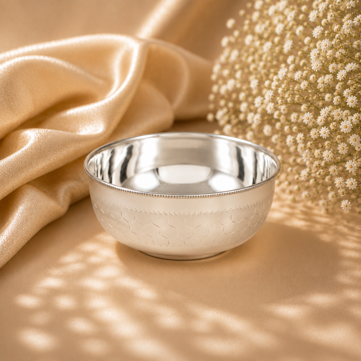 Grace Honeycomb Silver Bowl