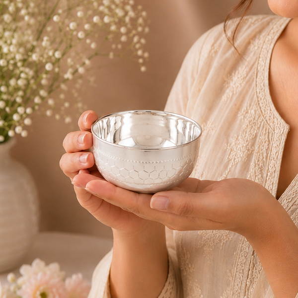 Grace Honeycomb Silver Bowl