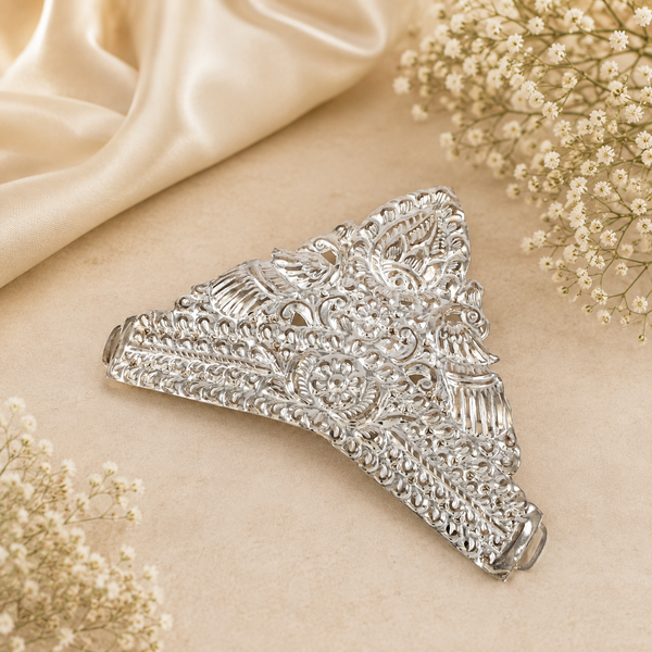 Peacock Crown Silver Mukut