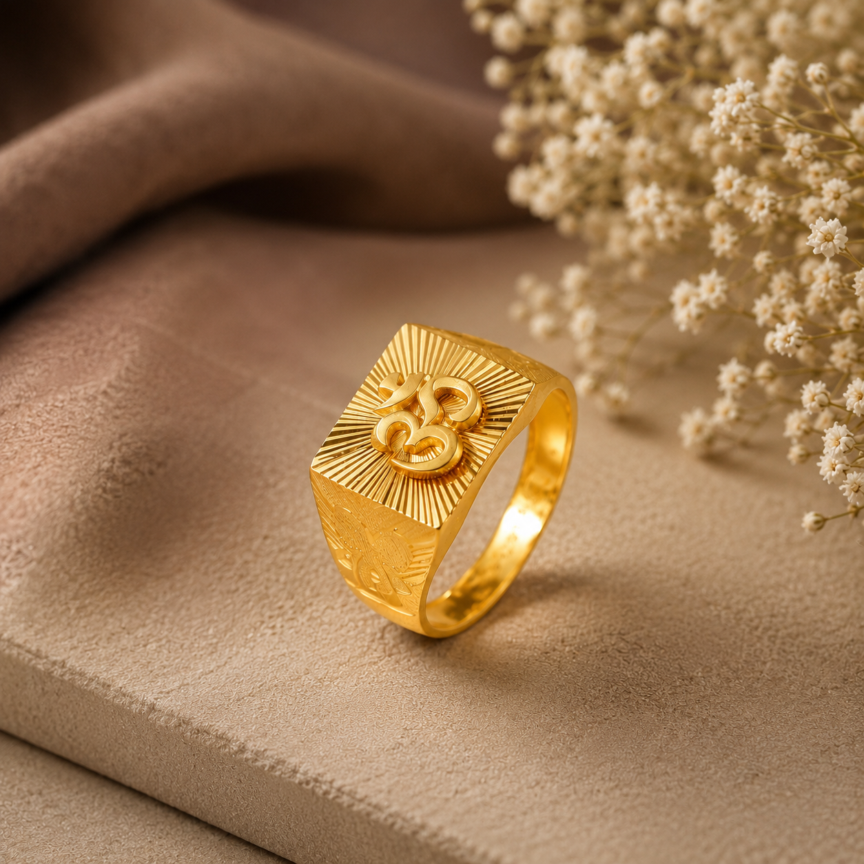 Aarav Aura Om Gold Ring For Him