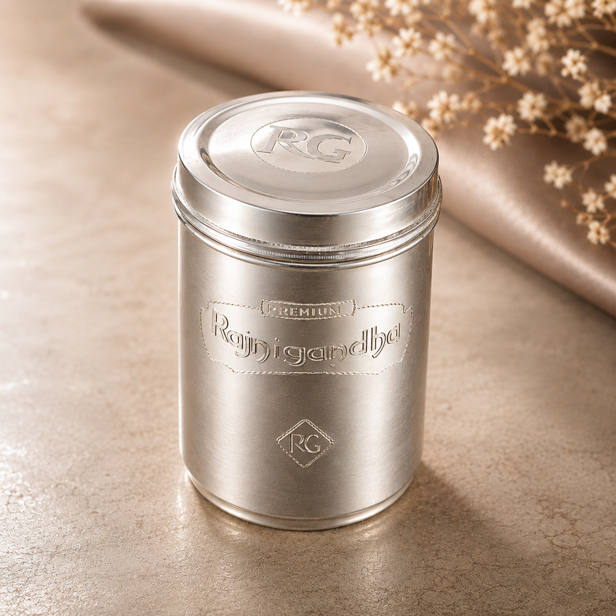 Premium Rajnigandha Silver Box