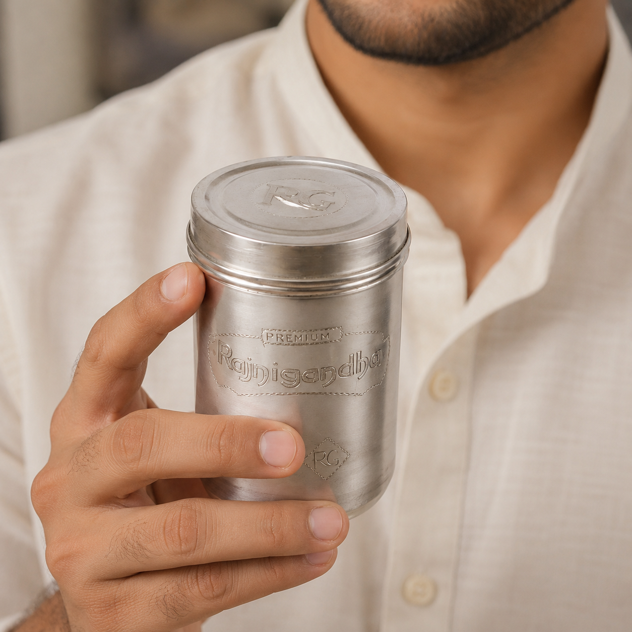 Premium Rajnigandha Silver Box
