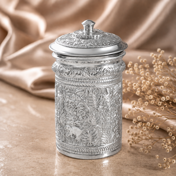 Classic  Floral Silver Box