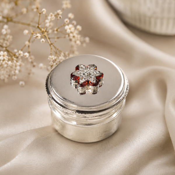 Crimson Petal Silver Box
