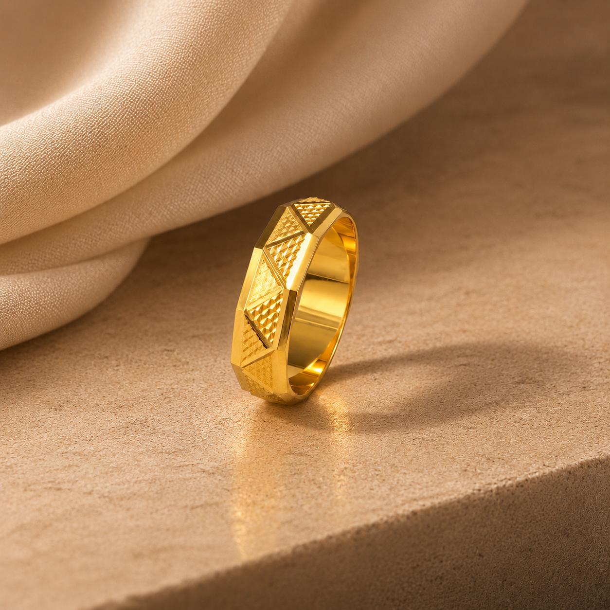 Avir Prism Gold Band Ring For Him