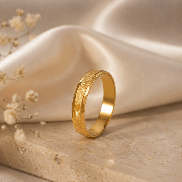 Trisha Aurex Facet Gold Band Ring