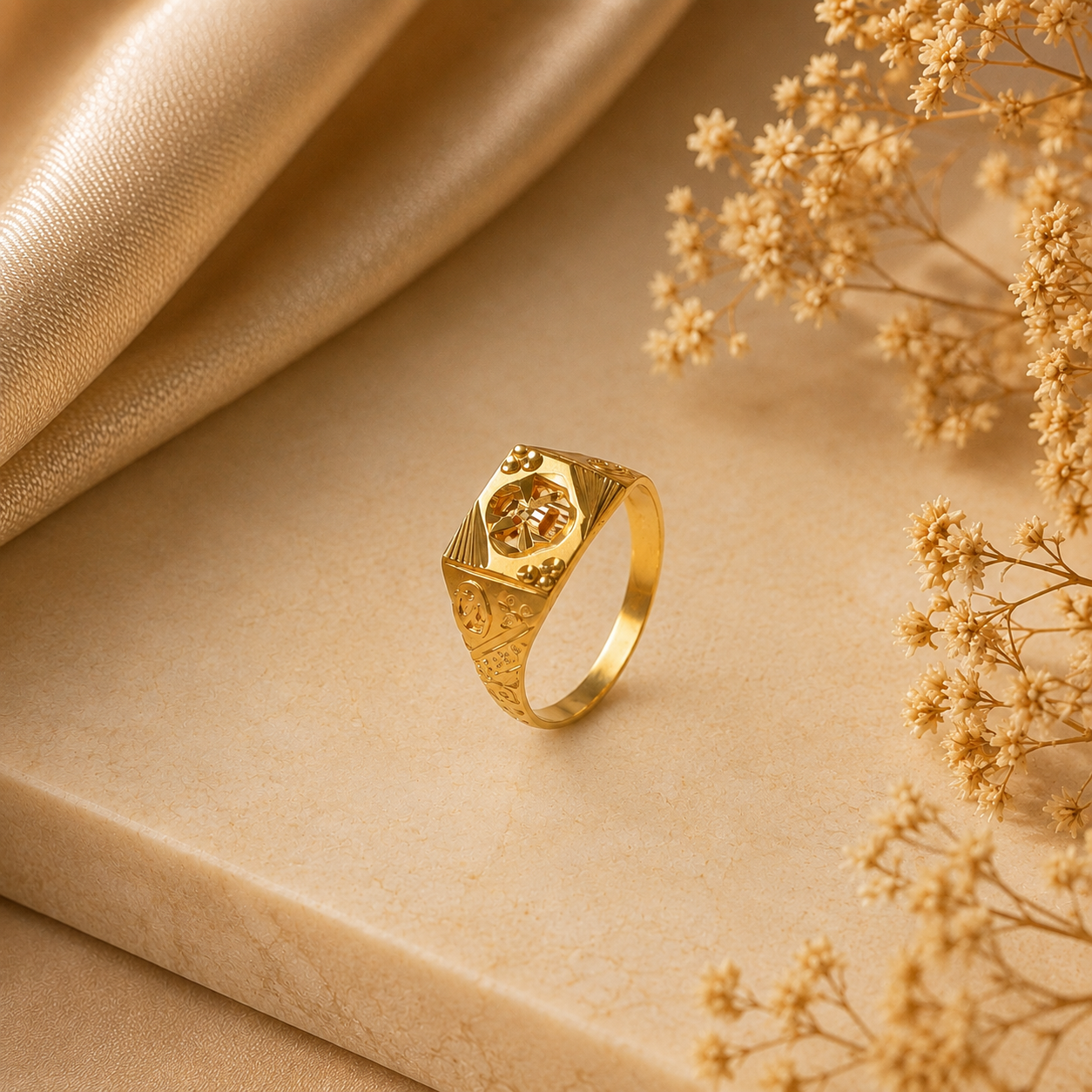 Shivansh Emblem Gold Ring For Him
