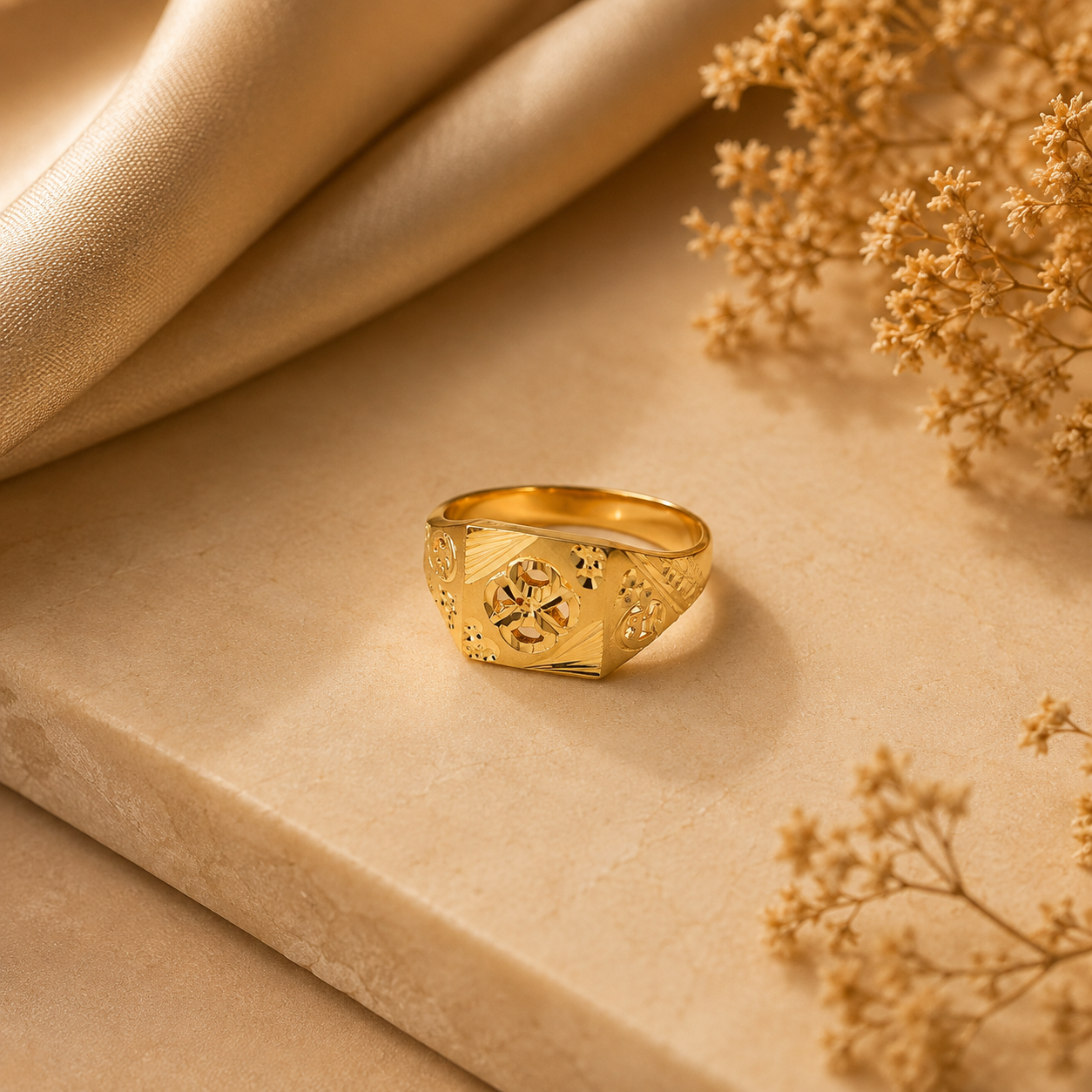 Shivansh Emblem Gold Ring For Him