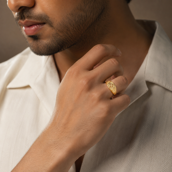 Shivansh Emblem Gold Ring For Him