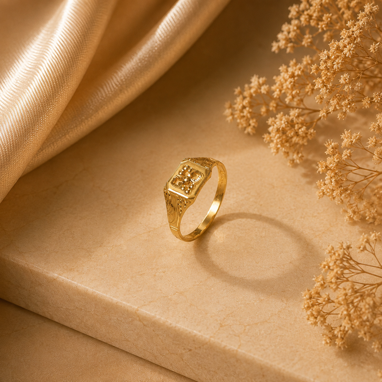 Vihaan Royal Crest Gold Ring For Him
