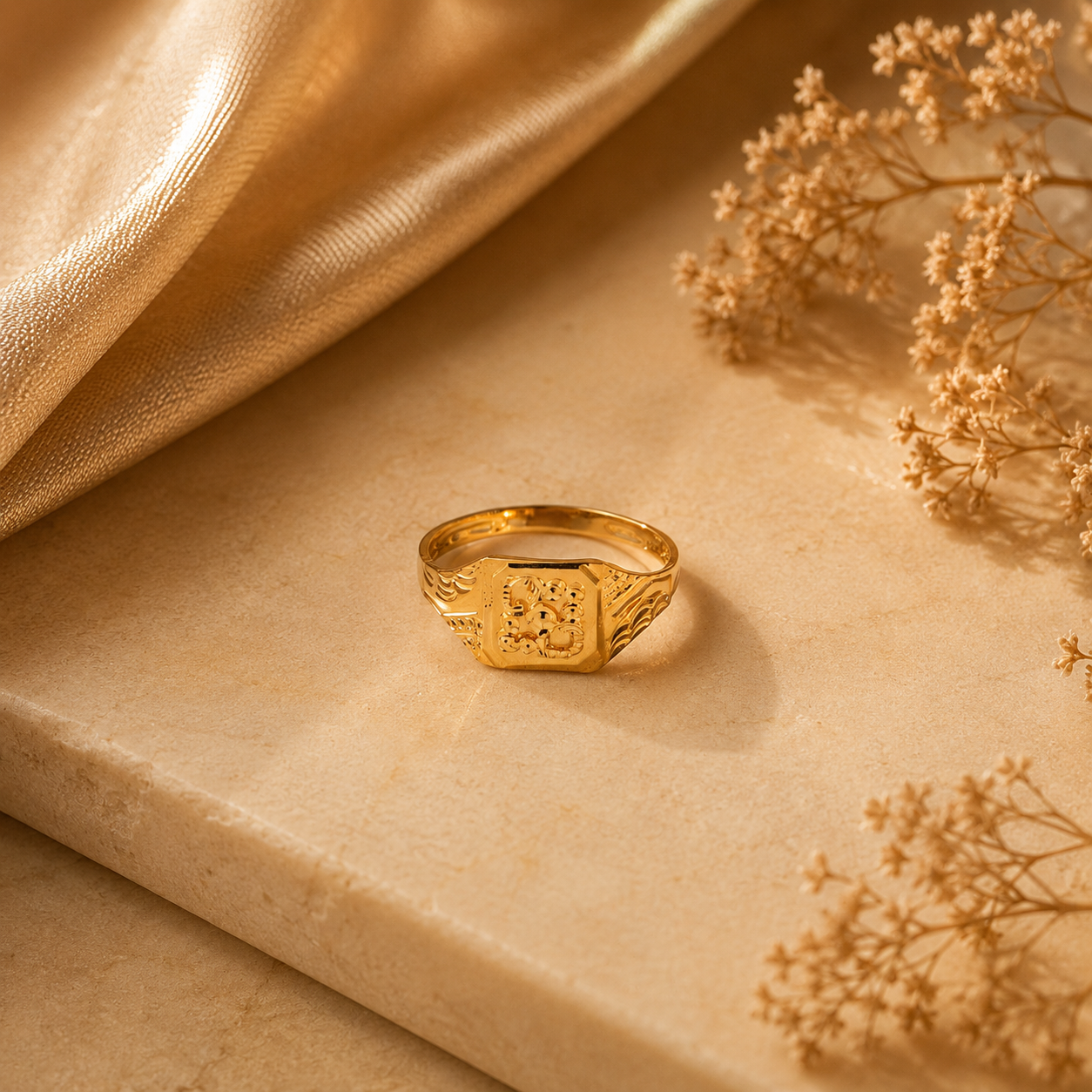 Vihaan Royal Crest Gold Ring For Him