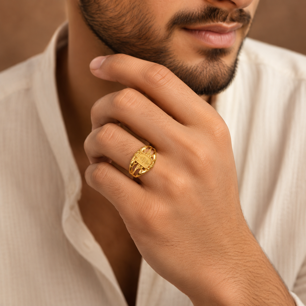 Ruhan Royal Gold Ring For Him