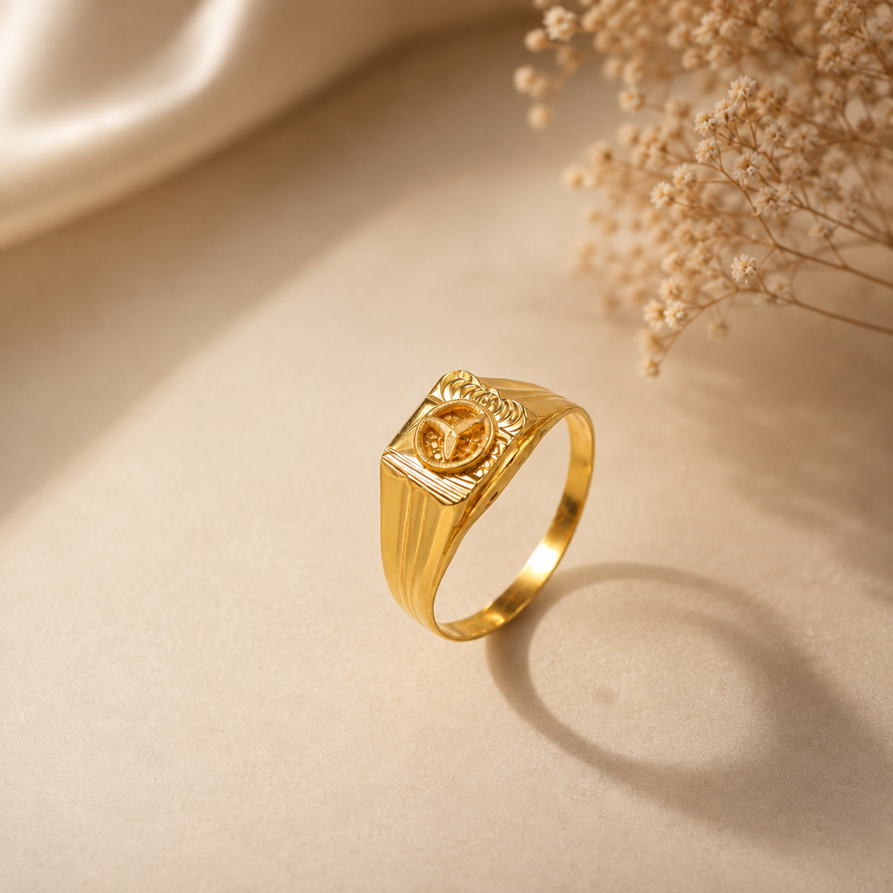 Vedant Majestic Gold Ring For Him